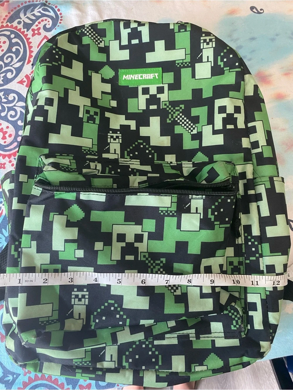 Minecraft creeper backpack school book bag